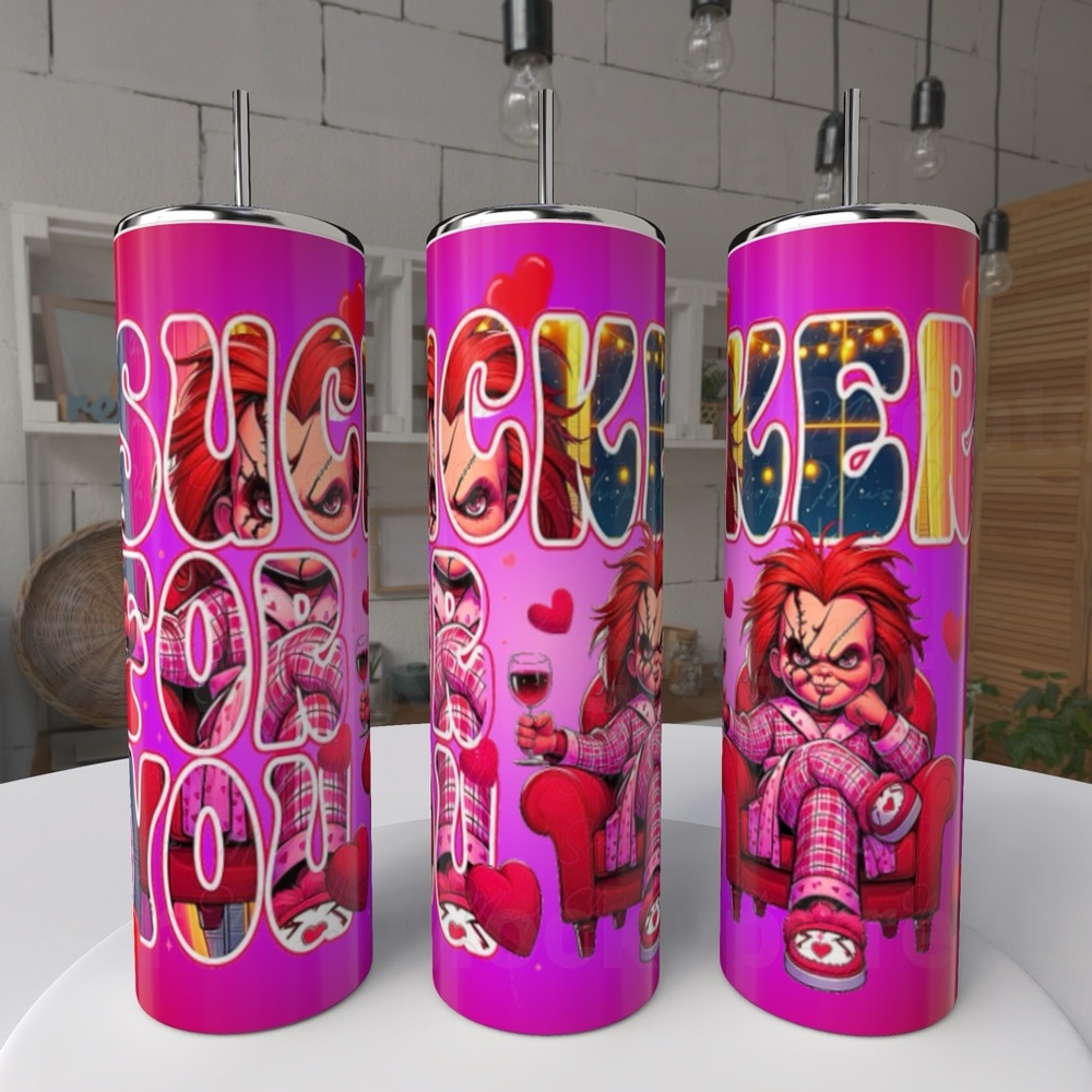 20oz SUCKER FOR YOU Chucky STAINLESS STEEL SUBLIMATED TUMBLERS